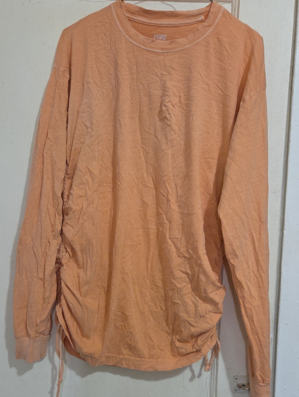 PINK Victoria's Secret Long Sleeve Tee - Peach